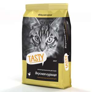 Тэсти/Tasty корм для кошек Курица 350гр ВЫВОДИМ