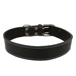 Ошейник кожаный двойной 45мм 63-72см Каскад