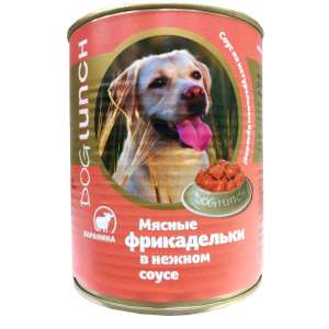 ДогЛанч/Dog Lunch конс корм для собак Фрикадельки в соусе Баранина 850г
