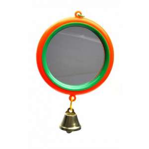 Игрушка для птиц зеркало с колокольчиком малое Дарэлл