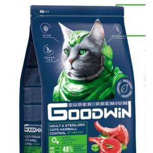 Гудвин/Goodwin д/кошек Стер. Ягненок Вывод шерсти 1,5кг*6