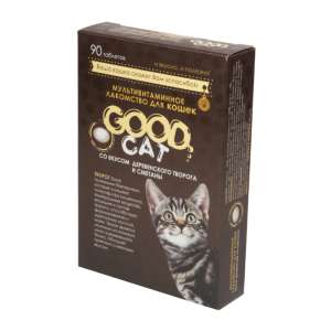 Гуд Кэт мультив. лакомство для кошек "Творог и сметана" 90таб*6