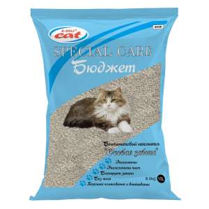 Наполнитель бентонитовый комкующийся А-Соли/A-Soli Особая Забота Бюджет 10л/8кг*2