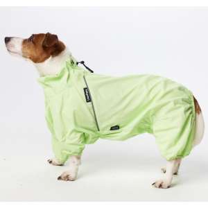 Дождевик для джек рассела, цвет салатовый ,спинка 38см девочка LION