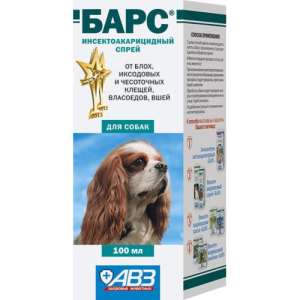 Барс спрей для собак 100мл*18