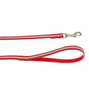 Поводок биотановый со светоотражающей полосой 1,2м*15мм красный Каскад снят с пр-ва