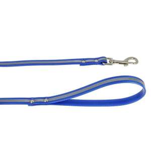 Поводок биотановый со светоотражающей полосой 2м*15мм синий Каскад