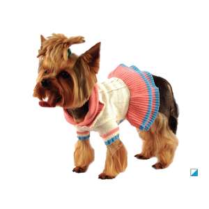 Платье вязанное белое с голубым 30см (спинка) Каскад снят с пр-ва