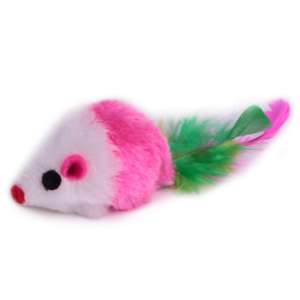Игрушка для кошек Мышка с перьями" в асс. 4 см LMG-0508-5 LION*20