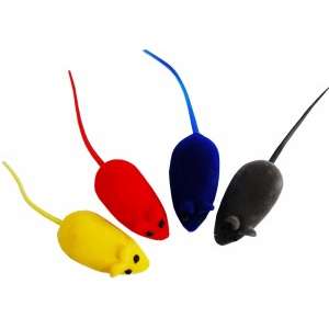 Игрушка для кошек Мышь виниловая с пищалкой 6см Уют