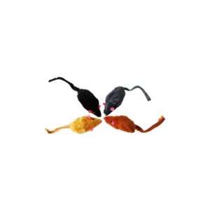 Игрушка для кошек Мышь-погремушка натуральный мех 6,25см Уют*50