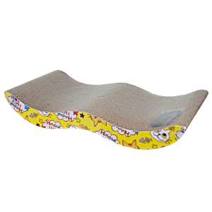 Когтеточка гофрокартоновая низкая М-образная с кошачьей мятой 43*22*7,5см Уют