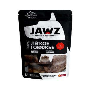Джавз/JAWZ лакомства для собак Ухо говяжье банка №25 р-р L 1000U