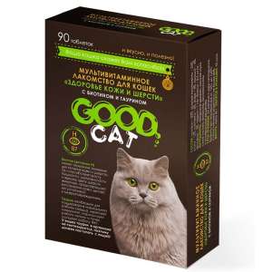 Гуд Кэт мультив. лакомство для кошек "Здоровье кожи и шерсти" 90таб*6