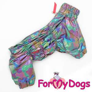 Дождевик для собак р10, спинка 24см мультиколор металлик Formydogs