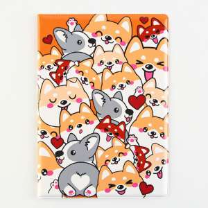 Обложка для ветеринарного паспорта Корги Пушистое счастье