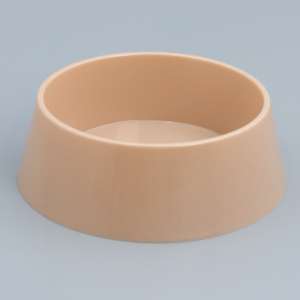 Миска пластиковая 300мл бежево-коричневая Пушистое облако для собак