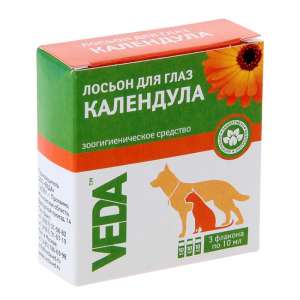Лосьон для глаз Календула 10мл 1флак.(3флак в упак)*30*пву