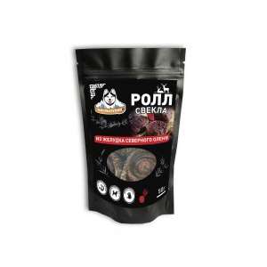 Погрызухин лакомства для собак Ролл из желудка оленя со свеклой 50г*20