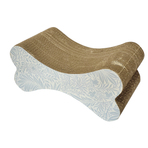 Когтеточка из гофрокартона Кость малая Орнамент 420*220*190мм Зооник 