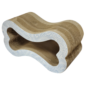 Когтеточка из гофрокартона Кость средняя с отверстием Орнамент 520*220*290мм Зооник 