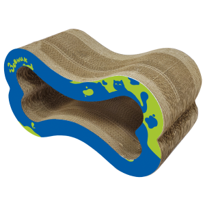 Когтеточка из гофрокартона Кость средняя с отверстием Коты в океане 520*220*290мм Зооник 