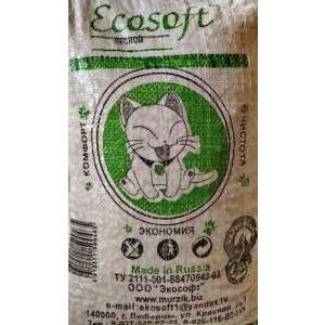 Наполнитель древесный впитывающий Экософт Лесной 20л/7,7кг