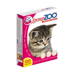 Доктор Зоо для котят (Ca+P) 120 таб.*6 для кошек
