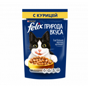 Феликс/Felix 85г природа вкуса корм для кошек курица 