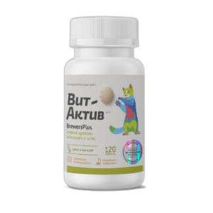 Вит-Актив БреверсПлюс К-П для кошек и котят пивные дрожжи 120таб*6 