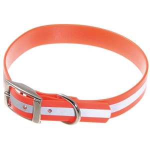 Ошейник биотановый светоотраж. 20мм(35-43см), оранжевый Пет Лайн