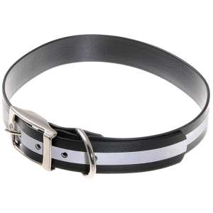 Ошейник биотановый светоотраж. 25мм(45-53см), черный Пет Лайн