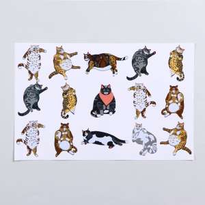 Коврик под миску Fat Cat 43см*28см Пижон