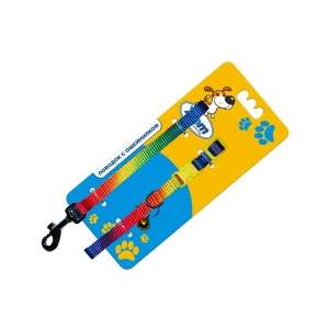 Комплект для собак Радуга ошейник 1*30см + поводок 1*120см Уют 