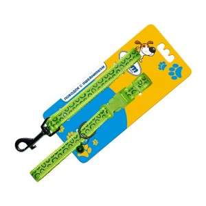 Комплект для собак Тесьма ошейник 1,5*40см + поводок 1,5*120см ГП07 цвет в асс-те Уют 