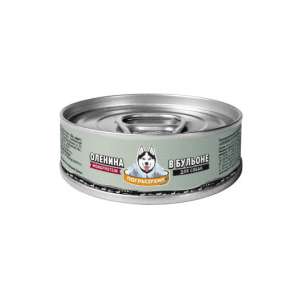 Погрызухин конс корм для собак Оленина в бульоне 100г*24