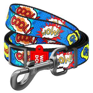 Поводок для собак нейлоновый регулируемый Вау 25мм*152-183см WauDog Коллар/Collar