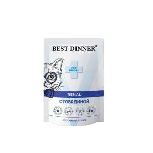 Бест Диннер Vet Profi Urinary кусочки в соусе с Курицей для кошек 85гр*24