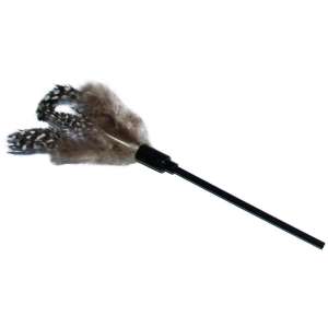 Игрушка для кошек дразнилка гибкая серые перья, 50см Уют