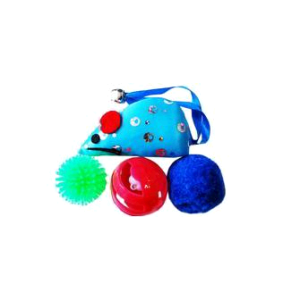 Игрушка для кошек Набор 3 мячика и 1 мышь с колокольчиком Уют