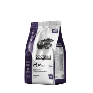 Доктрин/Doctrine Беззерновой корм для собак средних и крупных пород Белая рыба/рис 800гр