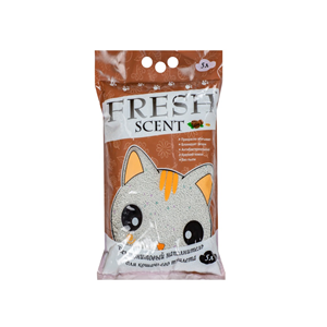 Наполнитель бентонитовый комкующийся Фрэш/Fresh Свежесть кофе 5л/4кг*4