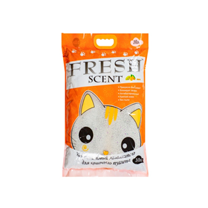 Наполнитель бентонитовый комкующийся Фрэш/Fresh Свежесть манго 10л/8кг*2