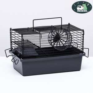 Клетка для грызунов Пижон №2 укомплектованная 27*15*16см серая