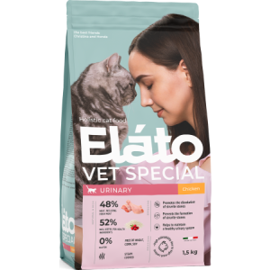 *Элато/Elato Holistic Vet Special корм для кошек с курицей Уринари 1,5 кг