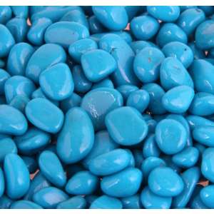 Грунт аквариумный Галька цветная голубая 8-12мм 800гр