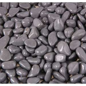 Грунт аквариумный Галька цветная серая 8-12мм 800гр
