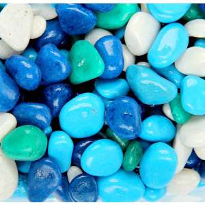 Грунт аквариумный голубой-синий-белый-бирюзовый 350гр