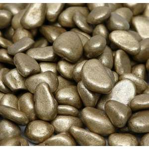 Грунт аквариумный Галька золотистый металлик 5-10мм 350гр