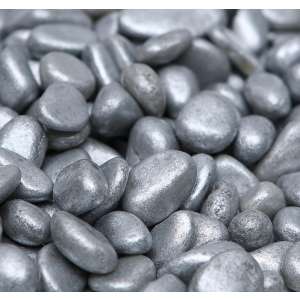 Грунт аквариумный Галька серебристый металлик 5-10мм 350гр